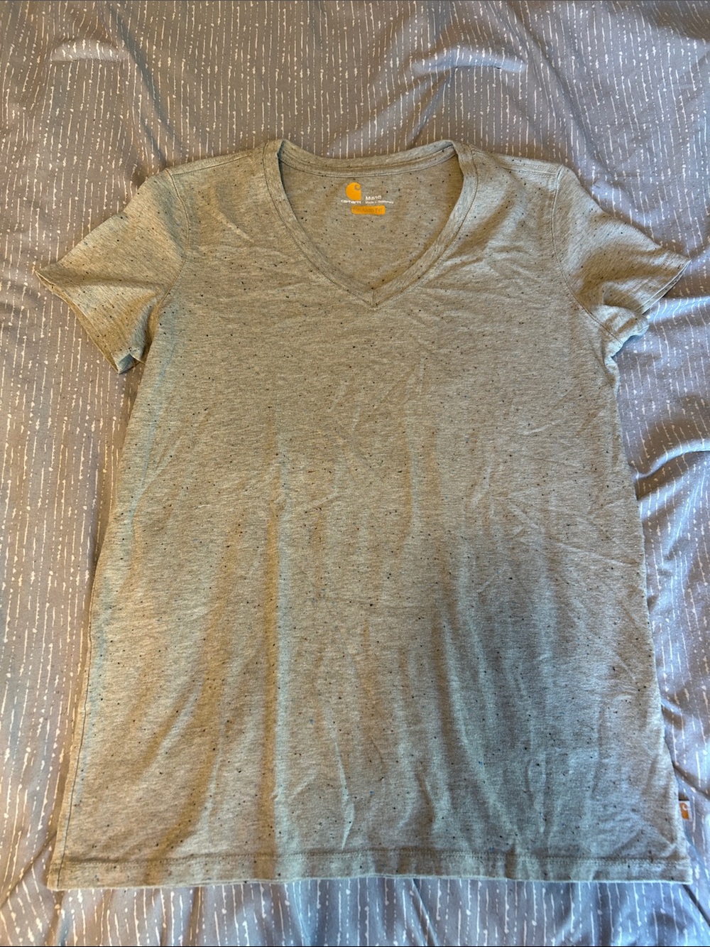 Carhartt Gray Speckled V-Neck Tee
